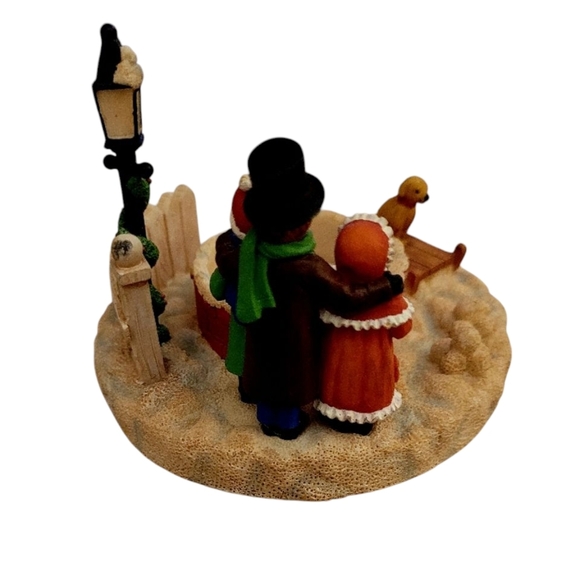 Candle Capper Festive Winter Candle Topper with Christmas Carolers Our America - Picture 3 of 5